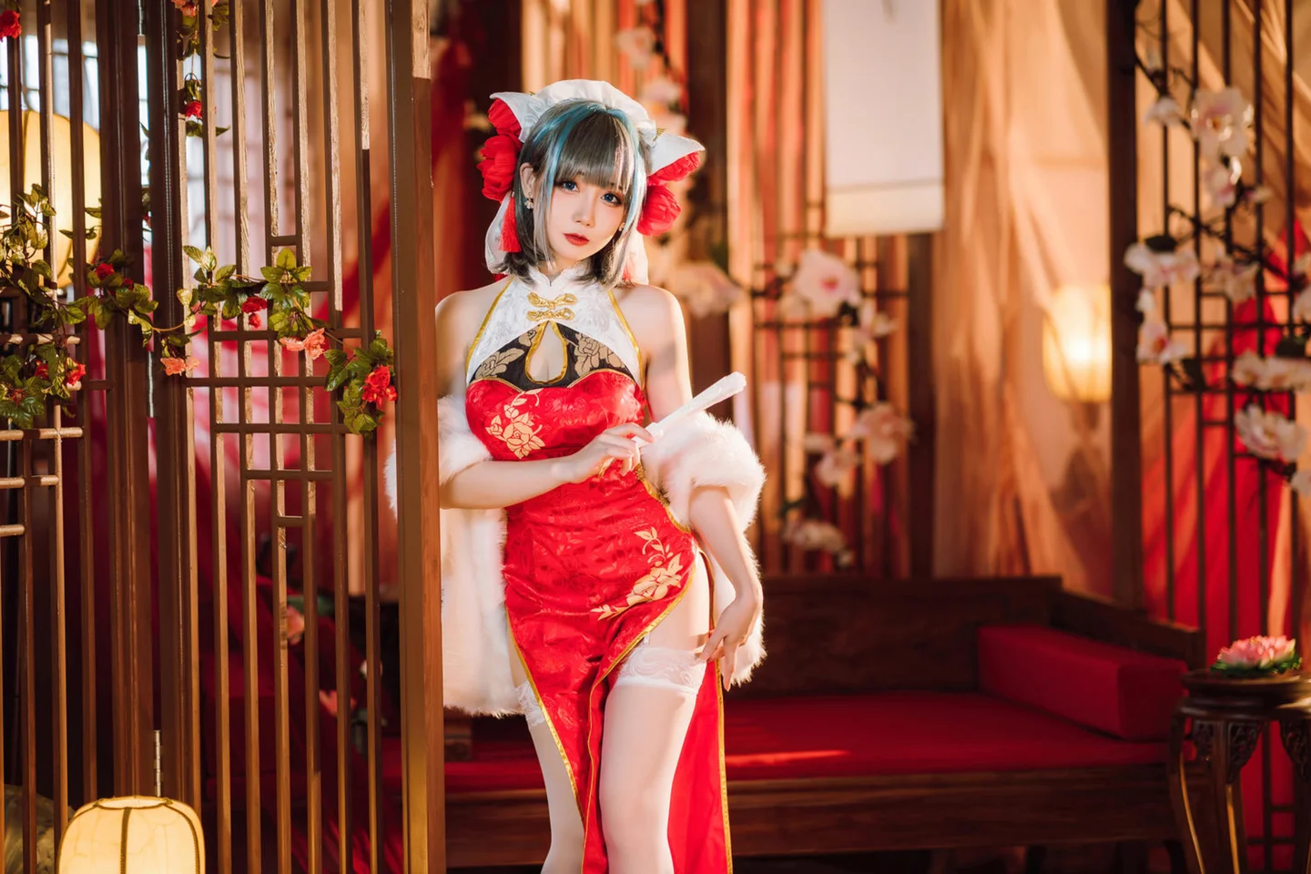 焖焖碳 - 碧蓝航线·柴郡旗袍 [29P-186MB] tg@simisebaisi 【丝足阁】018.webp